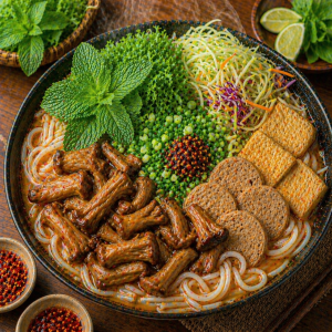 Bún Bò Chay Chân Nấm Hương