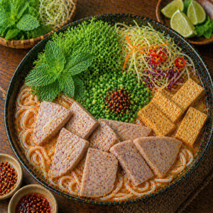 bún bò chay khoai môn sáp