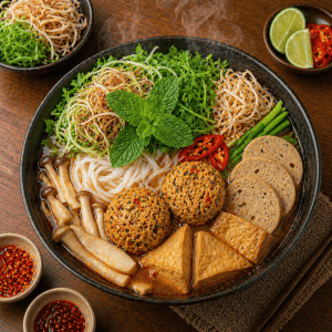 Bún bò chả cua chay