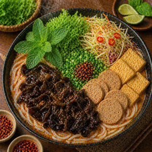 Bún bò chay Nấm Tuyết Nhĩ